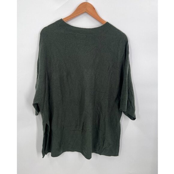 14th & Union Wool & Viscose Blend Oversized Sweater Green Women's M Medium - Picture 3 of 9